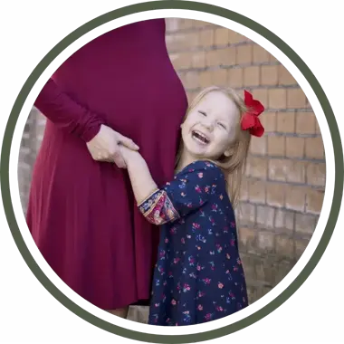 Happy mom with daughter